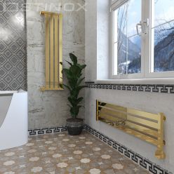 Дизайн-радиатор отопления Stinox San Remo Design 30x120 золото глянец