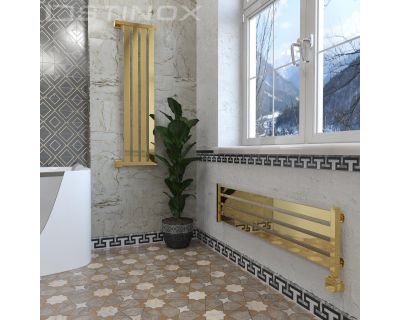Дизайн-радиатор отопления Stinox San Remo Design 30x120 золото глянец