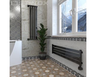 Дизайн-радиатор отопления Stinox San Remo Design 30x120 черный глянец