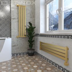 Дизайн-радиатор отопления Stinox San Remo Design 30x120 золото сатин