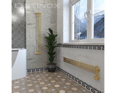 Дизайн-радиатор отопления Stinox Toscana Design 14x120 золото глянец