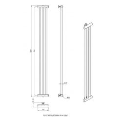 Дизайн-радиатор отопления Stinox Toscana Design 14x120 черный матовый