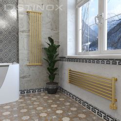 Дизайн-радиатор отопления Stinox Toscana Design 30x120 золото глянец