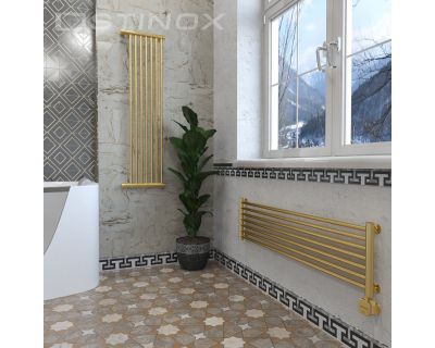 Дизайн-радиатор отопления Stinox Toscana Design 30x120 золото глянец