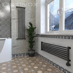 Дизайн-радиатор отопления Stinox Toscana Design 30x120 черный глянец
