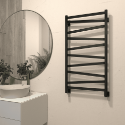 Полотенцесушитель водяной Stinox Madena 50x100 черный глянец