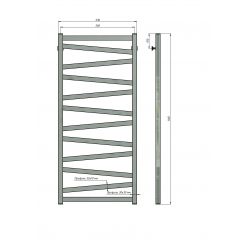 Полотенцесушитель водяной Stinox Madena 50x120 черный глянец