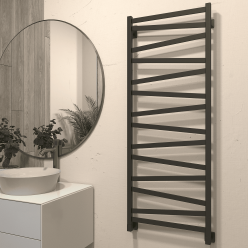 Полотенцесушитель водяной Stinox Madena 50x140 черный матовый