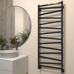 Полотенцесушитель водяной Stinox Madena 50x140 черный глянец