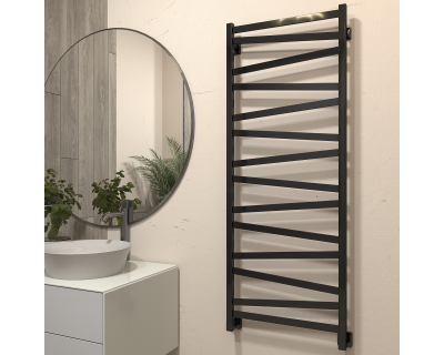 Полотенцесушитель водяной Stinox Madena 50x140 черный глянец