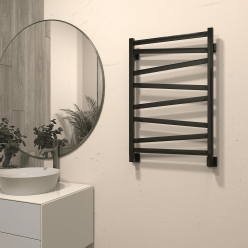 Полотенцесушитель водяной Stinox Madena 50x80 черный глянец