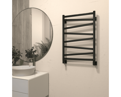 Полотенцесушитель водяной Stinox Madena 50x80 черный глянец