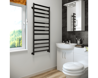 Полотенцесушитель водяной Stinox Maxima Luxe 50x120 черный глянец