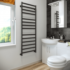 Полотенцесушитель водяной Stinox Maxima Luxe 50x140 черный матовый