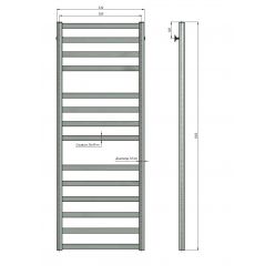 Полотенцесушитель водяной Stinox Maxima Luxe 50x140 золото сатин