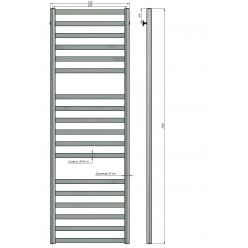 Полотенцесушитель водяной Stinox Maxima Luxe 50x160 черный матовый