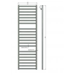 Полотенцесушитель водяной Stinox Maxima Luxe 50x180 черный глянец