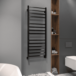 Полотенцесушитель водяной Stinox Milana 50x140 черный глянец