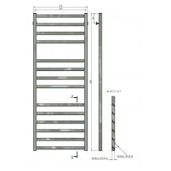 Полотенцесушитель водяной Stinox Milana 50x140 белый матовый