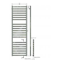 Полотенцесушитель водяной Stinox Milana 50x180 белый матовый