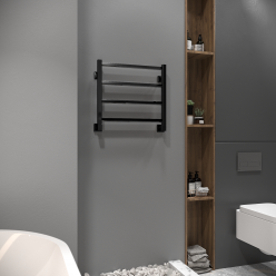 Полотенцесушитель водяной Stinox Milana 50x50 черный глянец