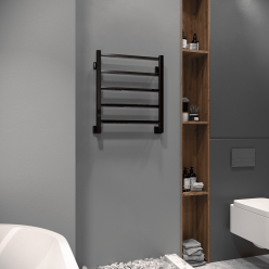 Полотенцесушитель водяной Stinox Milana 50x60 черный глянец