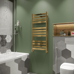 Полотенцесушитель водяной Stinox Napoli Luxe 50x120 золото глянец