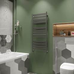 Полотенцесушитель водяной Stinox Napoli Luxe 50x120 черный матовый