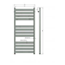 Полотенцесушитель водяной Stinox Napoli Luxe 50x120 черный матовый