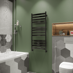 Полотенцесушитель водяной Stinox Napoli Luxe 50x120 черный глянец