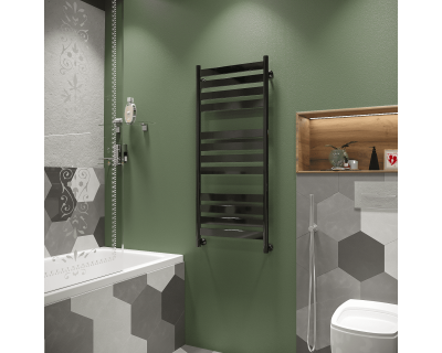 Полотенцесушитель водяной Stinox Napoli Luxe 50x120 черный глянец