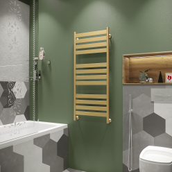 Полотенцесушитель водяной Stinox Napoli Luxe 50x120 золото сатин