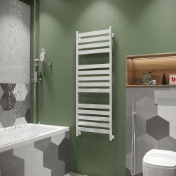 Полотенцесушитель водяной Stinox Napoli Luxe 50x140 белый глянец