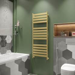 Полотенцесушитель водяной Stinox Napoli Luxe 50x140 золото сатин