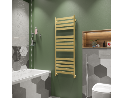 Полотенцесушитель водяной Stinox Napoli Luxe 50x140 золото сатин