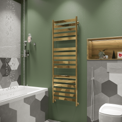 Полотенцесушитель водяной Stinox Napoli Luxe 50x160 золото глянец