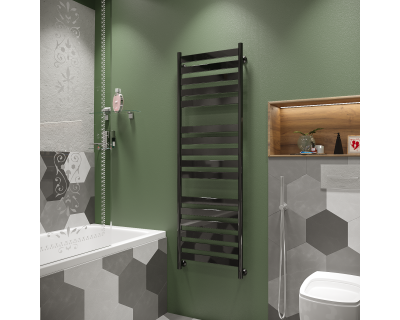 Полотенцесушитель водяной Stinox Napoli Luxe 50x160 черный глянец