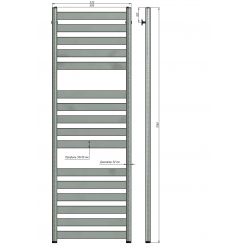Полотенцесушитель водяной Stinox Napoli Luxe 50x160 черный матовый