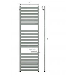 Полотенцесушитель водяной Stinox Napoli Luxe 50x180 черный глянец