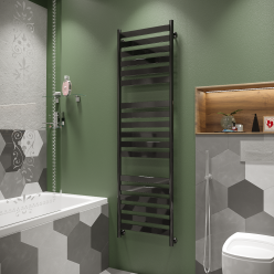 Полотенцесушитель водяной Stinox Napoli Luxe 50x180 черный глянец