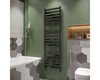 Полотенцесушитель водяной Stinox Napoli Luxe 50x180 черный глянец