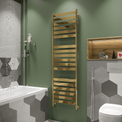 Полотенцесушитель водяной Stinox Napoli Luxe 50x180 золото глянец