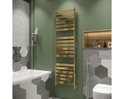 Полотенцесушитель водяной Stinox Napoli Luxe 50x180 золото глянец