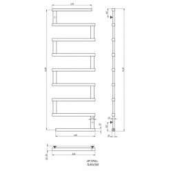Полотенцесушитель водяной Stinox Optima+ 50x140 черный матовый