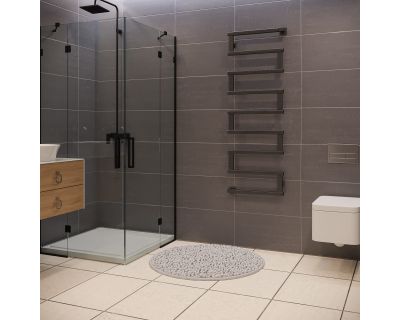 Полотенцесушитель водяной Stinox Optima+ 50x140 черный матовый