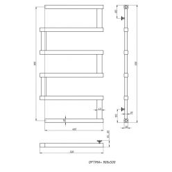 Полотенцесушитель водяной Stinox Optima+ 50x90 черный глянец