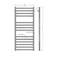 Полотенцесушитель водяной Stinox Quatro Luxe 50x120 сатин