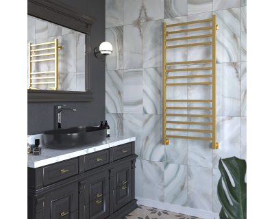 Полотенцесушитель водяной Stinox Quatro Luxe 50x120 золото сатин