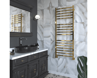 Полотенцесушитель водяной Stinox Quatro Luxe 50x140 золото глянец