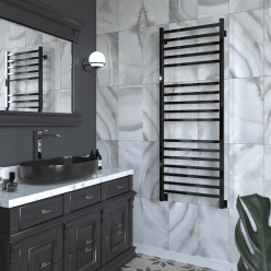 Полотенцесушитель водяной Stinox Quatro Luxe 50x140 черный глянец